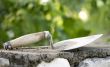 Trowel on fresh cemented wall