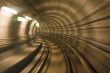 Metro tunnel, blurred motion