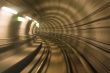 Metro tunnel, blurred motion