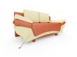 Sofa over white