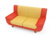 Sofa over white