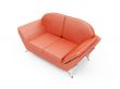 Sofa over white