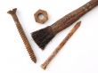 Rusty brush and fixings