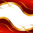 Background with gold ribbons
