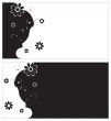floral pattern on black and white backgrounds
