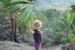 The little girl played in jungle