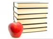 apple near the books