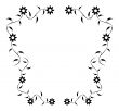 Floral pattern frame