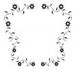 Floral pattern frame
