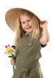The girl with a flowers