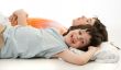 The sleeping girl and little boy