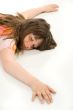 The sleeping girl