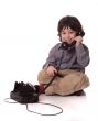 The boy with a telefone