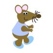 Cartoon of a Dancing Mouse