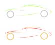 Stylized illustration of sport car