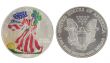 Painted Walking Liberty Silver Dollar