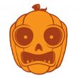 Frightened Halloween Jack O Lantern