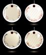 Set of vector pinklabels