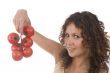 Woman with tomato