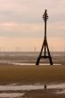 Wooden structure on Crosby Beach