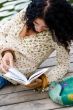 woman reading a book