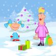 Little girl and Christmas holidays