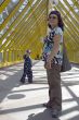 foot bridge interior with people