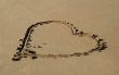 heart on a sand