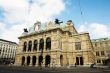 Building with statues on top in Vienna