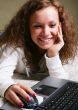 Girl with a computer