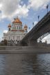 christ the savior cathedral with foot bridge