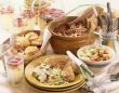 Fried Chicken Dinner. Table
