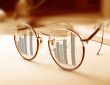 Graph Reflected In Glasses