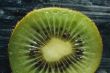 Green kiwi fruit slice.