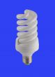 Energy-saving lamp isolated on blue background