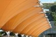 Photo of a patio umbrellas at a cafe