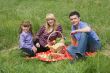 Family having picnic in park