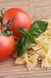 Farfalle and tomatoes