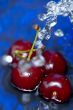 cherry in the water closeup