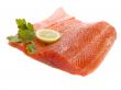 Salmon steak. Isolated with clipping path