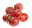 fresh tasty tomatoes on white background with clipping path