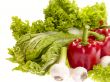 fresh tasty vegetables on white background