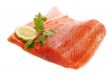 Salmon steak. Isolated with clipping path