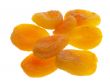 dried apricots, isolated on white