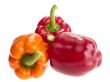 fresh tasty peppers on white background. isolated with clipping