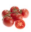 fresh tasty tomatoes on white background with clipping path