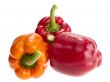 fresh tasty peppers on white background. isolated with clipping