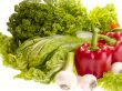 fresh tasty vegetables on white background