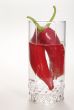 Russian Vodka with red hot chilly pepper in the glass