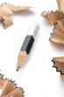 pencil and shavings on white